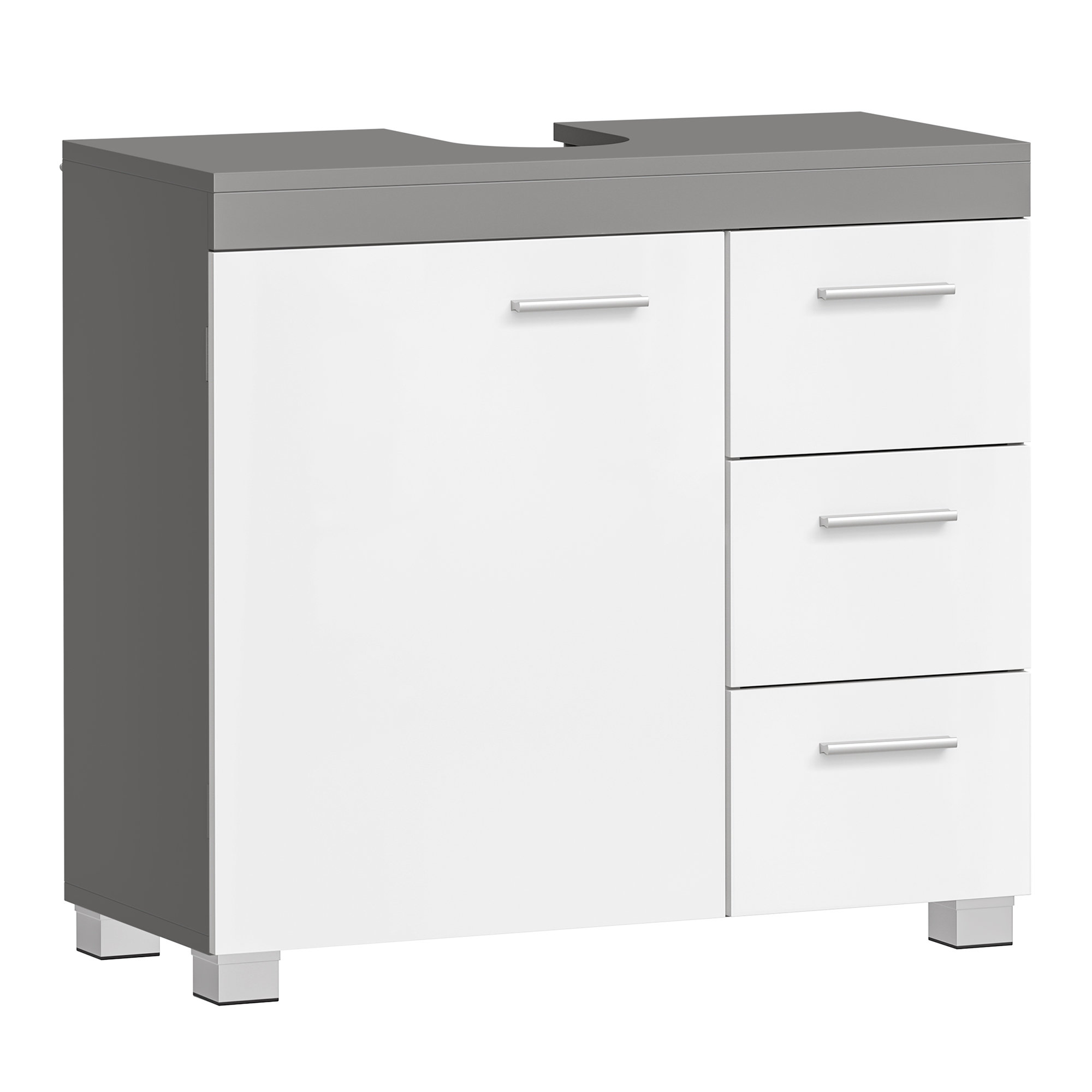 VASAGLE Waschbeckenunterschrank, Badezimmerschrank, 3 große Schubladen BBKB35503T49
