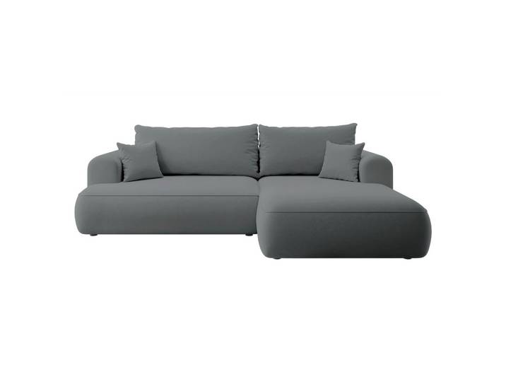 ECKSOFA Ovo Dunkelgrau Samt