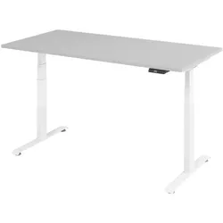 BaseLite Schreibtisch höhenverstellbar (elektrisch) »Base« 160 cm Gestell weiß grau, 160x129.5x80 cm