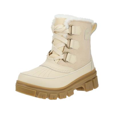 Ankleboots SOREL "Sorel Stiefelette Veloursleder", Damen, Gr. 38, Textil, beige (weiß, beige), Veloursleder, Schuhe Ankleboots