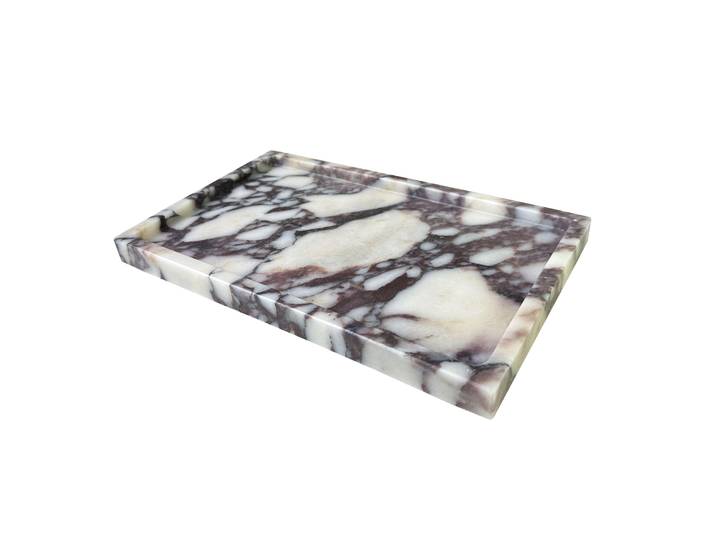 Plateau de vanité en marbre naturel 10 x 6 , plateau en pierre de marbre véritable Calacatta Viola pour salle de bain/cuisine/commode