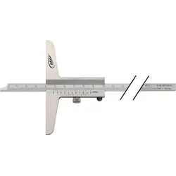 HELIOS PREISSER Tiefenmessschieber DIN 862 300mm ger.Schiene 12x4mm - 282505