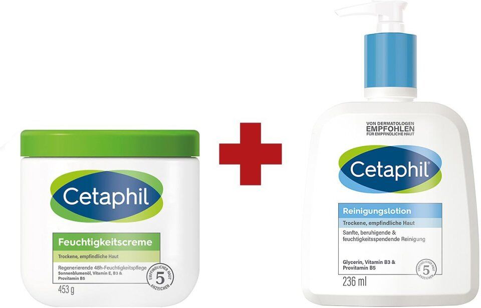 Cetaphil Feuchtigkeitscreme + Cetaphil Reinigungslotion