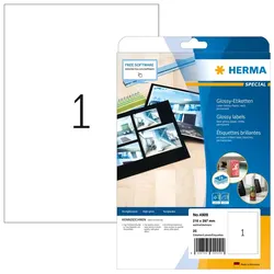 HERMA Etiketten A4 210x297 mm weiß Papier glänzend 25 St.