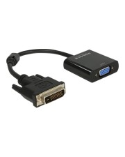 Delock VGA-Adapter Single Link DVI-D M bis HD-15 W 16 cm Flügelschrauben Schwarz (65658)