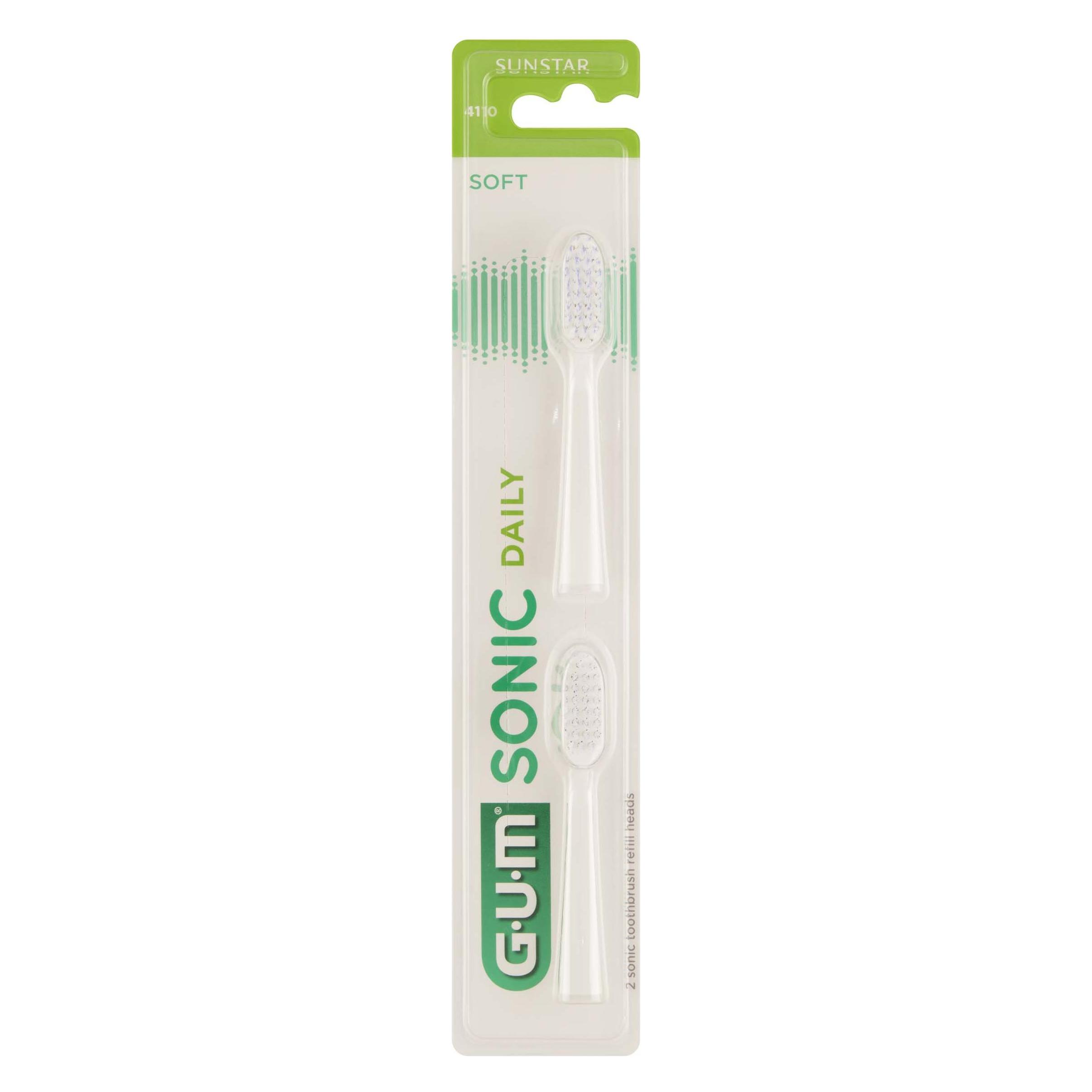 GUM Sonic Daily Ersatzköpfe weiss (2x) (17844)