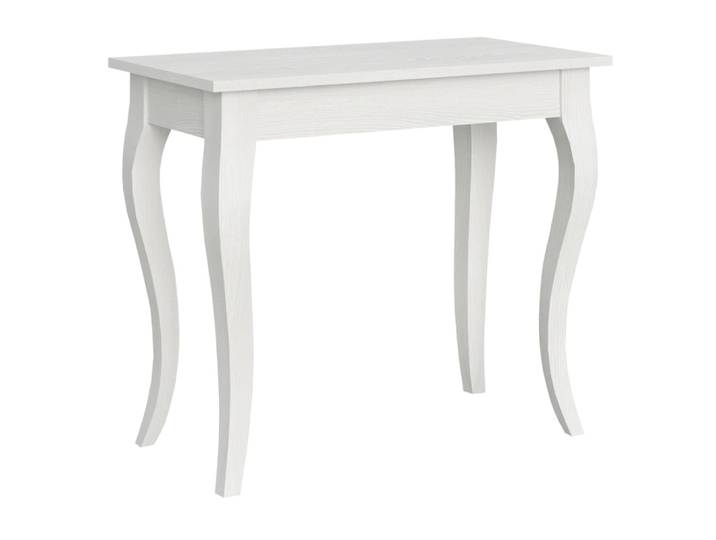 Console extensible effet bois frêne blanc 90x48/308 cm