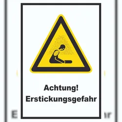 HB-Druck Achtung Erstickungsgefahr A0 (841x1189mm) Schild