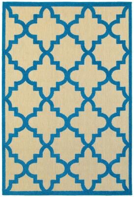 Style Haven Cara Mixed Pile Quatrafoil Lattice Indoor/ Outdoor Area Rug