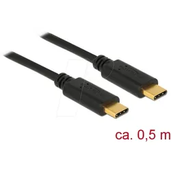 DELOCK 83043 - Delock Kabel USB 2.0 C-Stecker > C-Stecker 5A 0,5 m