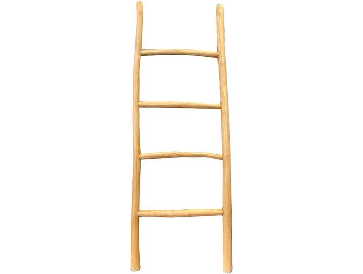 Wäscheleiter Rimon Braun Holz H 150 cm - Farbe: natur - Material: Teak