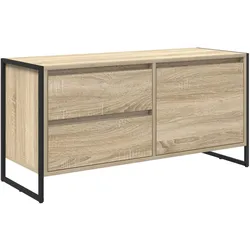 Helloshop26 - Industrielles TV-Möbel mit offenem Stauraum 100 x 36 x 49 cm aus Sonoma-Holzwerkstoff
