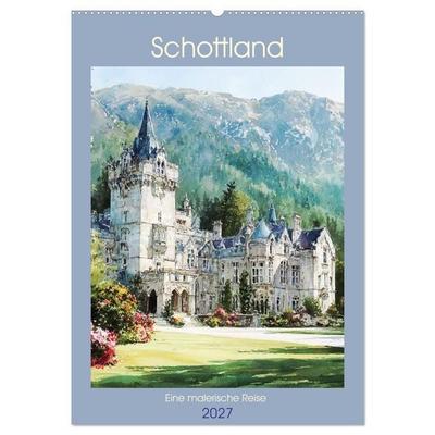 Schottland. Eine malerische Reise (Wandkalender 2027 DIN A2 hoch), CALVENDO Monatskalender