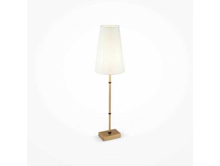 Maytoni Tischleuchte House, Weiß, Messingfarben, Metall, Kunststoff, rund, 60 cm, CE, gleichmäßige Lichtverteilung, Lampen & Leuchten, Innenbeleuchtung, Tischlampen, Tischlampen