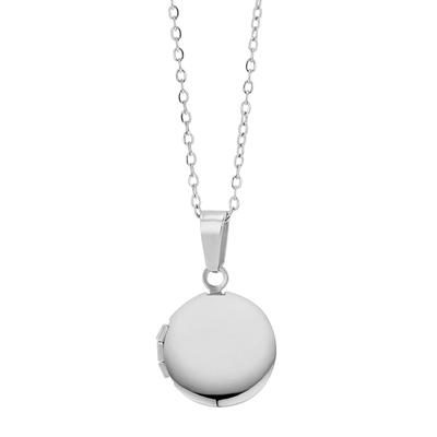 Kette ohne Anhänger ADELIA´S "Halskette mit Anhänger – Medaillon aus Edelstahl", silber, Halsketten, Damen, 48cm, Edelstahl, Ideal als Geschenk zum einen besonderen Tag