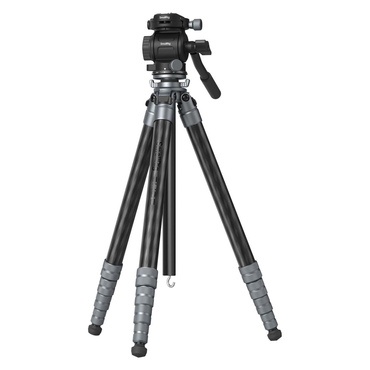 SmallRig 6599 Ultraleichtes Carbon-Reisestativ für Videofilmer (Carbon) (6599)