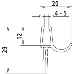Kermi 4621 2x Dichtleiste Länge: 985 mm, 2539348 2539348