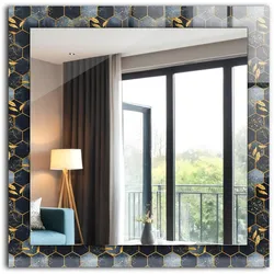 SPIEGEL 60 x 60 cm Rechteckig mit Aufdruck