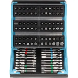 Hazet, Bits, SmartCase Bit Satz 2200SC-3 ∙ Sechskant6,3 (1/4 Zoll) ∙ Schlitz Profil, Kreuzschlitz Profil P...