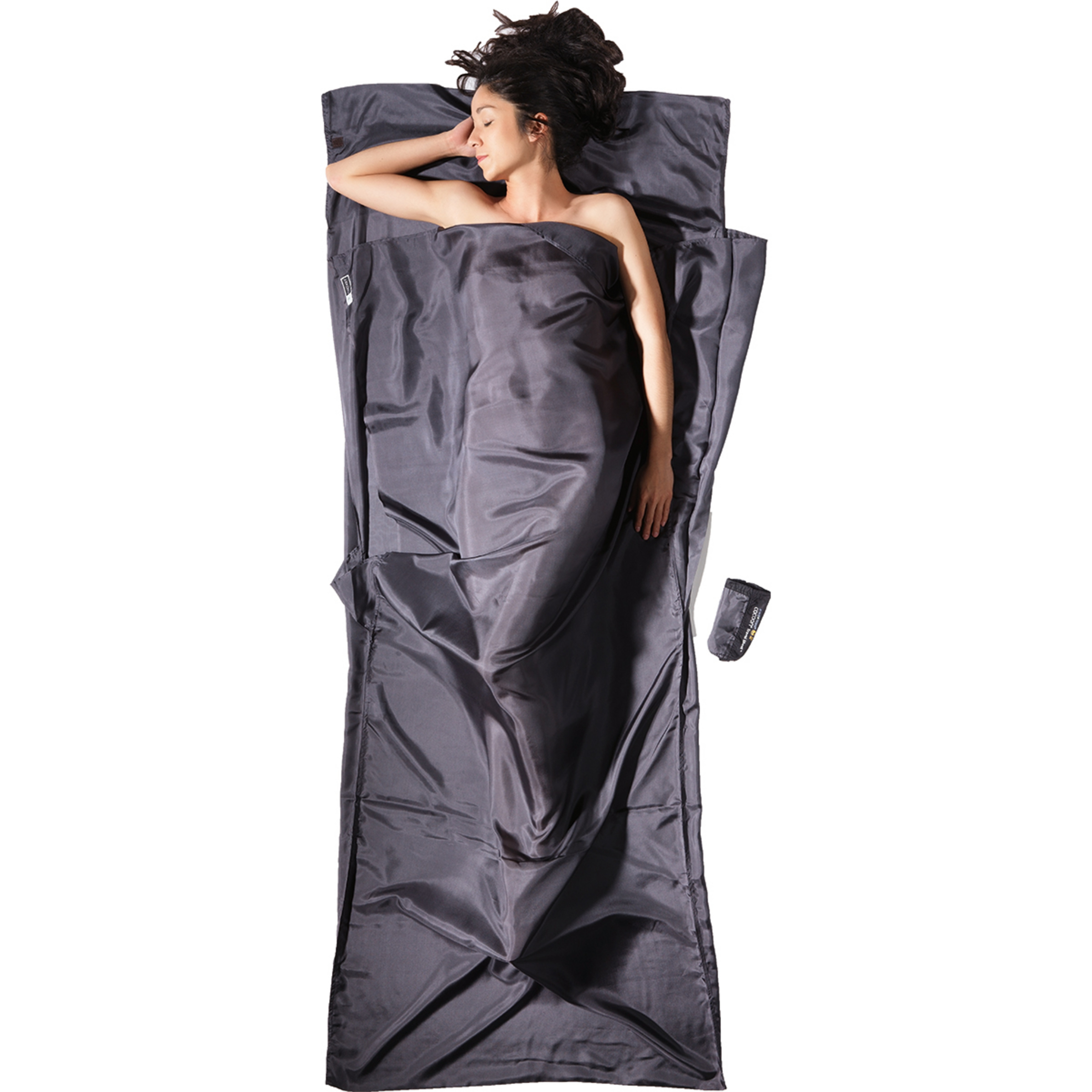 Cocoon TravelSheet Insect Shield Silk Schlafsack Hüttenschlafsäcke & Inlets grau Größe max. 200cm Trekking Hautfreundlich