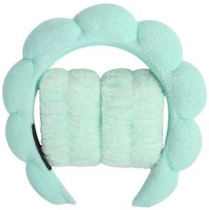 Uplifted Goods Microfiber Wristband And Puffy Headband Set For Face Washing And Skincare k