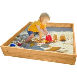 NYVI Kinder Sandkasten NYVIKids Torino 90x90 cm - Sandkasten mit Innenfolie