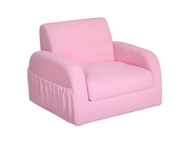 Fauteuil Homcom pour enfants de 3 ans Transformable 2 en 1 pliable 2 positions