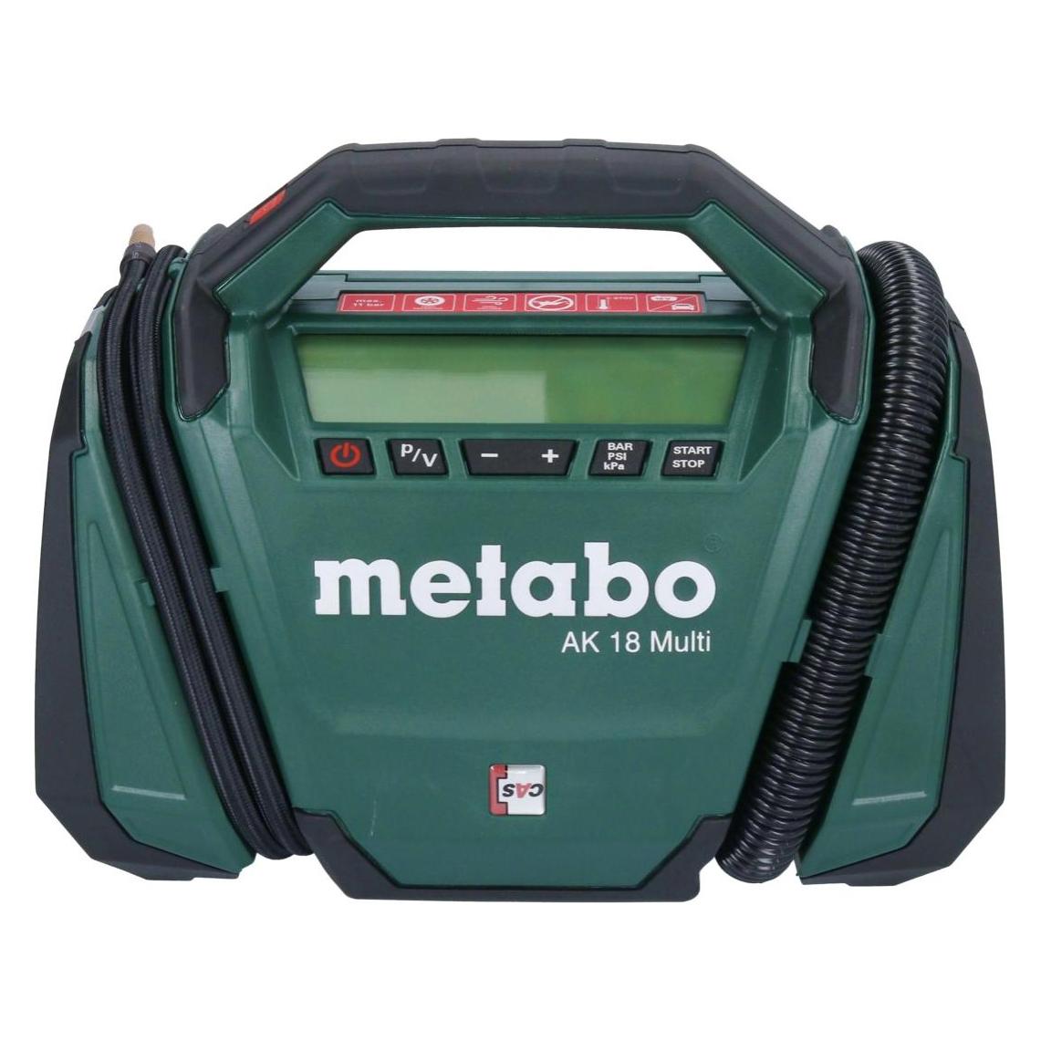 Metabo AK 18 Multi Akku Kompressor 18 V 11 bar + 2x Akku 4,0 Ah + Ladegerät (16 l, 11 Bar) (600794850)