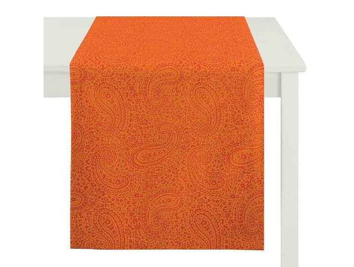 Chemin de table Uni Paisley 48 x 140cm Orange/Orange