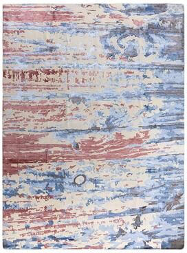 Overton "Modern One-of-a-Kind Hand-Knotted Area Rug, Ivory - 9' 1"" x 12' 2"""