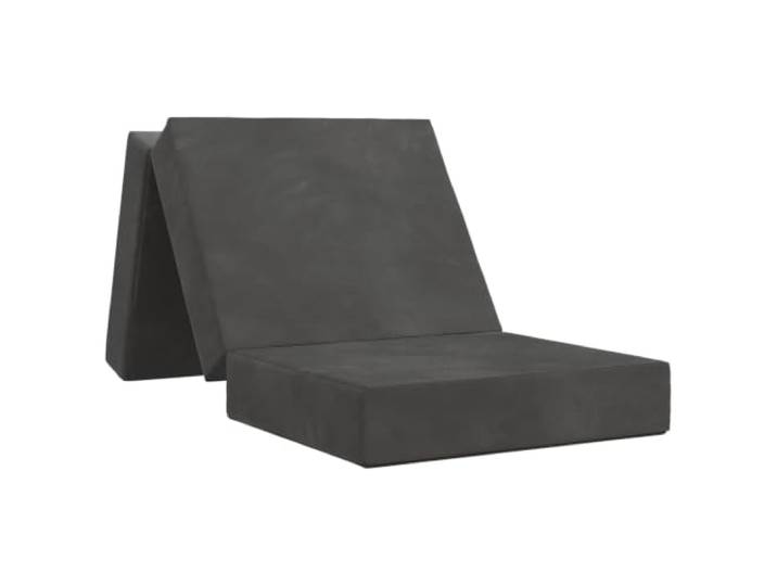 Klappbares Schlafsofa, 75 x 67 x 45 cm, Dunkelgrau Polyestergewebe, leichter Schaumstoff, manuelle Einstellung, waschbarer Bezug mit Reißverschluss, platzsparend, Wohnzimmer