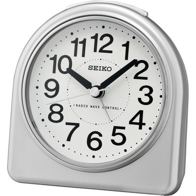 Funkwecker SEIKO "QHR204S", silber (silberfarben), Wecker, Funkwecker, Wecker, Reisewecker, Piepalarm, Schlafzimmer, Geschenkidee