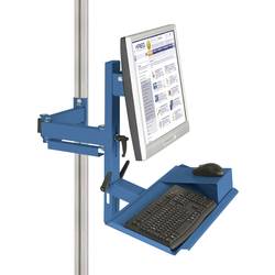Manuflex LZ8203.5007 ESD Ergonomie ESD-Monitorträger für Alu-Aufbauportale mit Tastatur- und Mausfläche, VESA-Adapter 100 mm