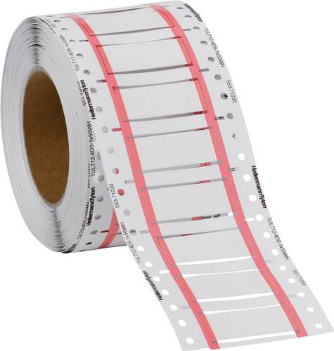 HellermannTyton 553-71044 TULT24-8DS-2x25WH-PO-X-WH Schrumpfschlauchmarkierer Weiß 500St.