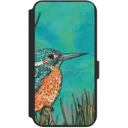 Nivocase Klapphülle für Samsung Galaxy S22+ Handyhülle aus Kunst Leder NIVOflip schwarz Malerei Tiere Vogel (Samsung Galaxy S22+), Smartphone Hülle, Schwarz