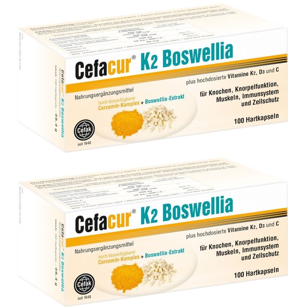 Cefacur K2 Boswellia x2 2x100 St Hartkapseln