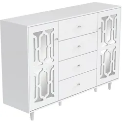 SIDEBOARD Modernes White 147.5/40/102 cm