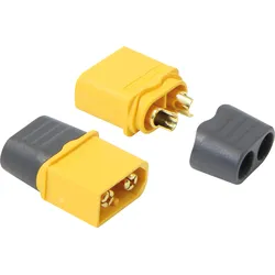 HSTXT60-2 STBU - Steckverbinder für Li-Polymer-Akkus, 2-polig, XT60, mit Kappe
