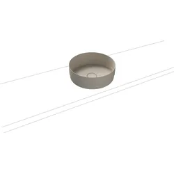 Kaldewei NUEVA Waschtisch-Schale, 380 mm Durchmesser, warm grey 10, Perl-Effekt, ohne Überlauf