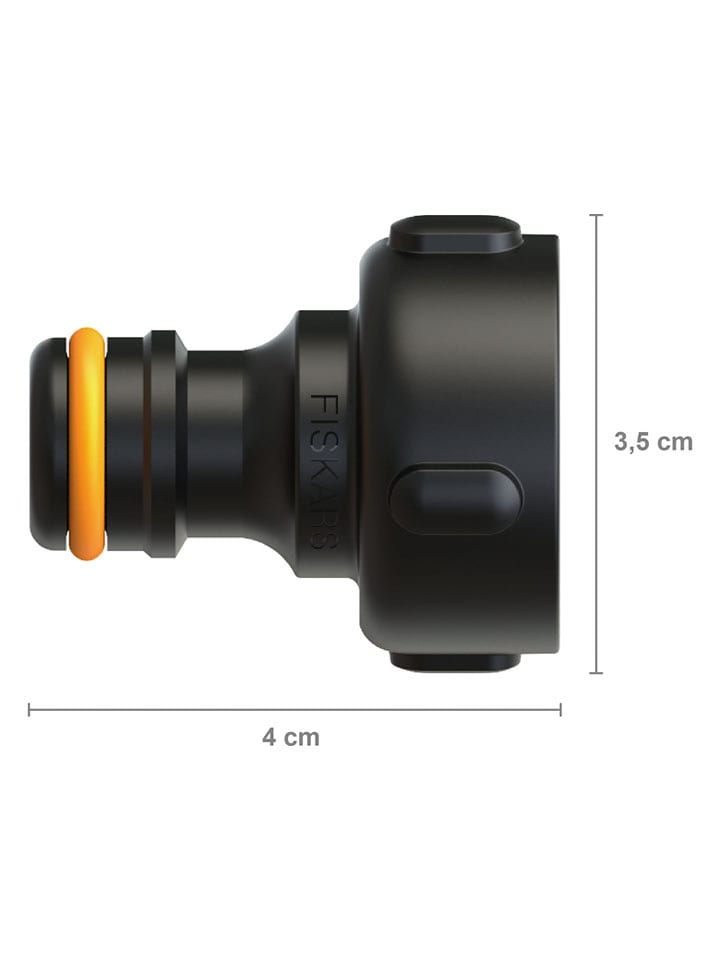 Fiskars Hahnverbinder "G3/4" (26,5mm)" in Schwarz - onesize