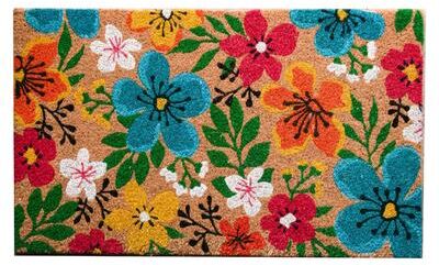IH Casa Decor Coir Door Mat Flowers In Bloom