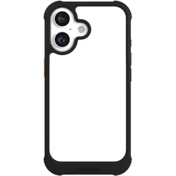 Nivocase Hülle für Apple iPhone 16 Stossfeste Handyhülle NIVOmax Case Schwarz Farbe einfarbig weiss (Apple iPhone 16), Smartphone Hülle, Weiss, Schwarz