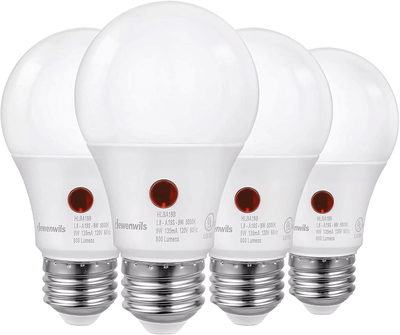 GlowBake Automatic Dusk To Dawn LED Bulbs, Super Bright Outdoor Sensor Lights, Daylight, UL Energy Star, Lamp Replace Automatic Dusk To Dawn LED Bulbs, Super Bright Outdoor Sensor Lights, Daylight, UL Energy Star, Lamp Replace