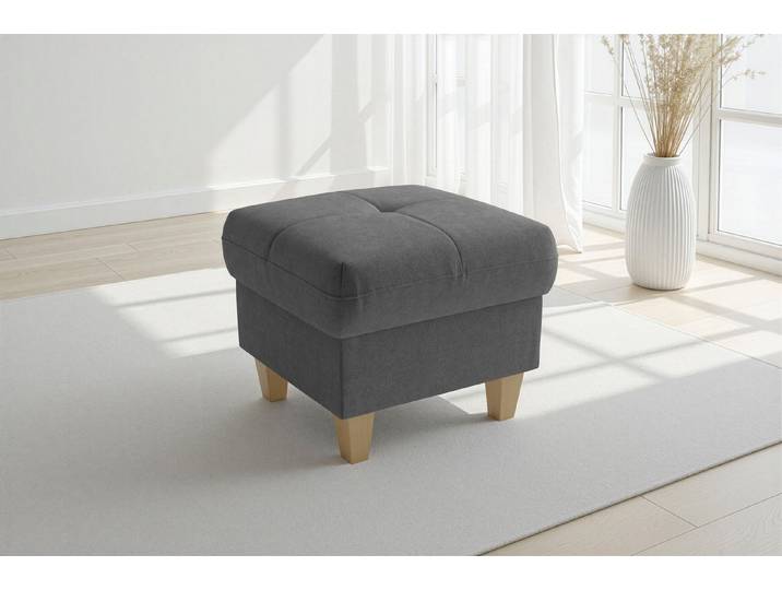 sit&more Polsterhocker Pamela, B: 58 cm (1 St), verschiedene Farben und Stoffe, bis 120 kg belastbar