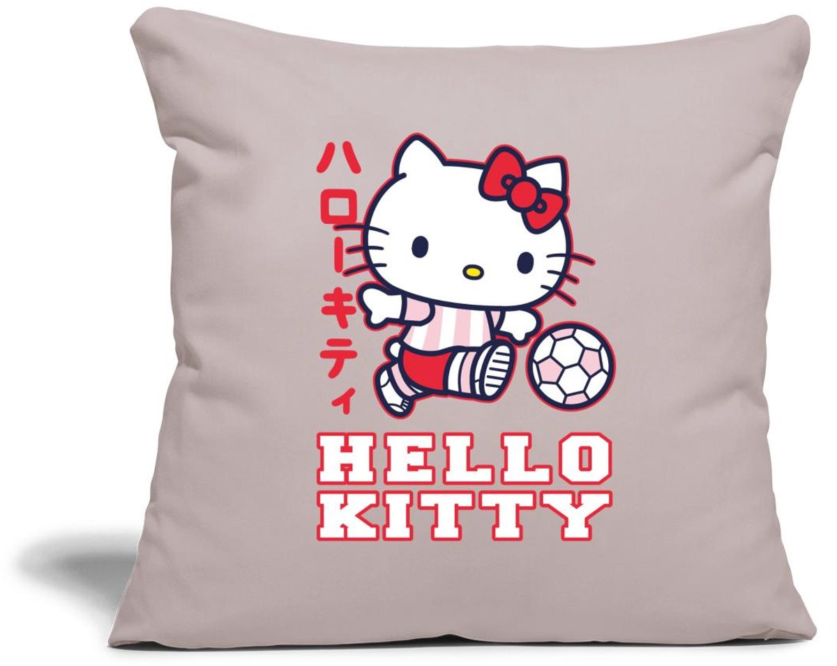 Hello Kitty Speelt Voetbal Sierkussenhoes voor volwassenen