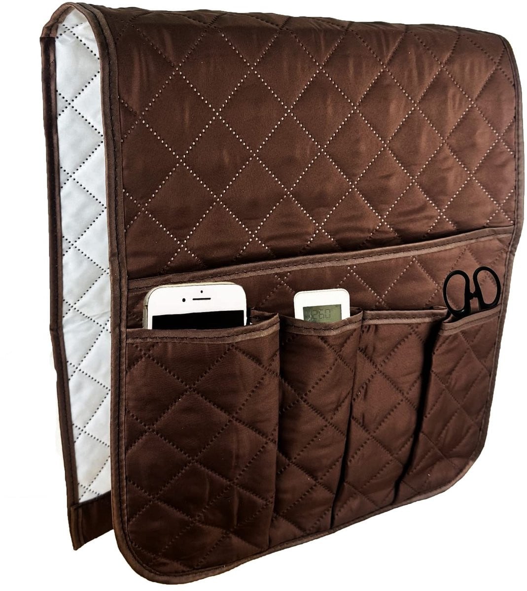 Omgoods Sofa Armleuning Organizer met Opbergzakken voor TV-afstandsbediening en accessoires