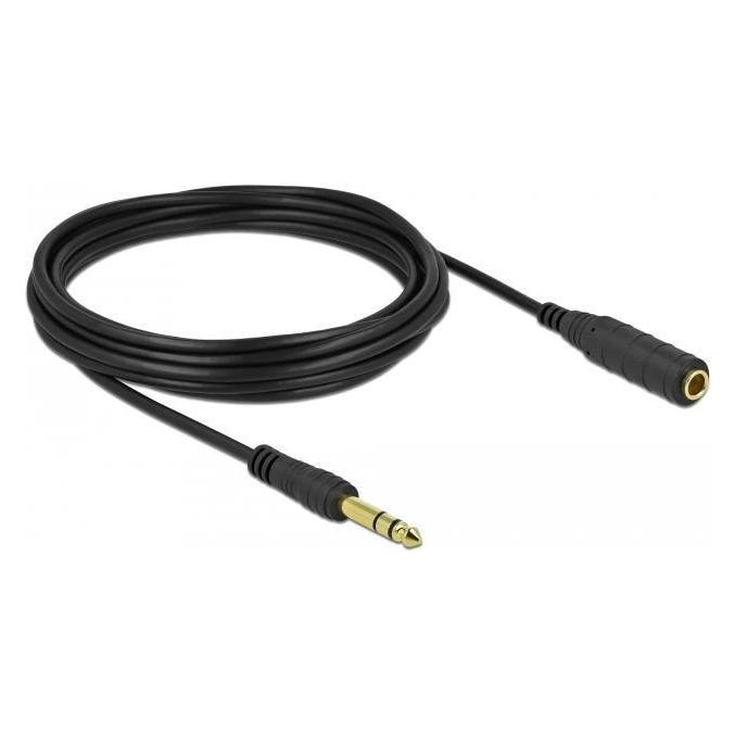 Delock 6.3mm Klinke - 6.3mm Buchse (5 m, 6.3mm Klinkenkabel) (86767)