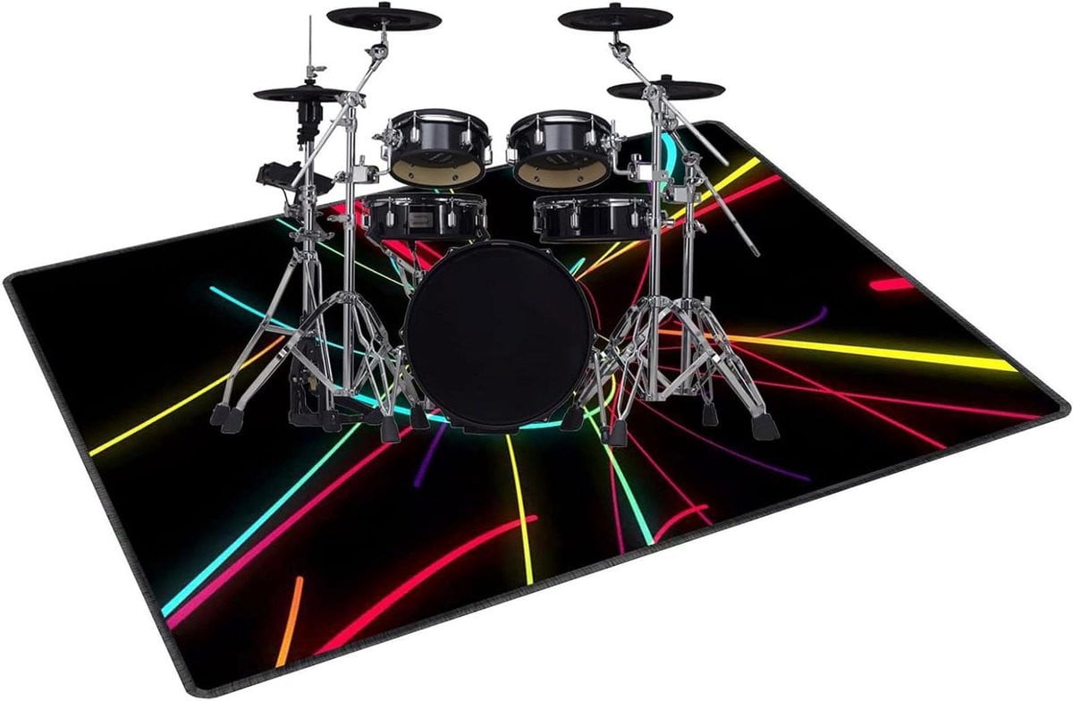 Geluiddichte drummat in grijs met antislip, 160 x 120 cm