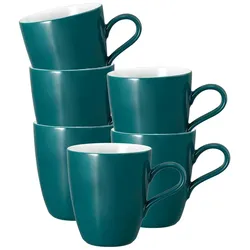 Seltmann Weiden Life Fashion Henkelbecher 400 ml 6er Set Trendy Petrol