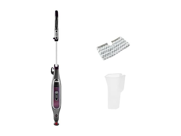 Shark Balai Vapeur Automatique Klik n Flip pour Sols Durs avec Contrôle Intelligent de la Vapeur Steam Blaster avec 2 Tampons de Nettoyage Lavables 350 ml Câble 6 m Gris Bordeaux S6003EU